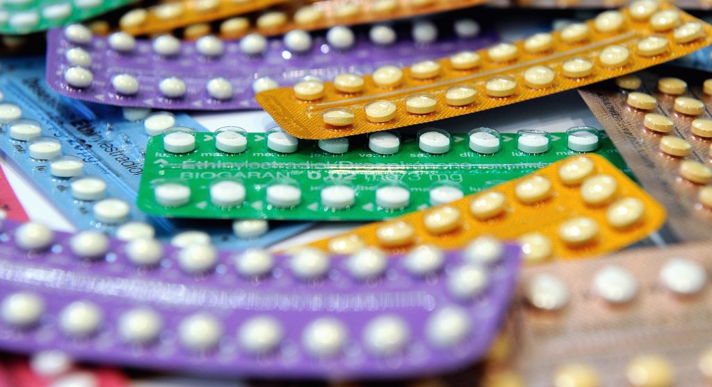 Third-generation contraceptive pills are displayed on January 2, 2013 in Lille, in northern France. France's national drug agency ANSM started consultations with prescribers of third-generation contraception pills on January 2 to try to limit the use of such pills which are subject to complaints, after a French woman attributed her stroke to her contraception pill in mid-December 2012. Some 13,500 complaints were also lodged in the US against Bayer's four-generation Yaz contraceptive pill. AFP PHOTO PHILIPPE HUGUEN (Photo credit should read PHILIPPE HUGUEN/AFP/Getty Images)